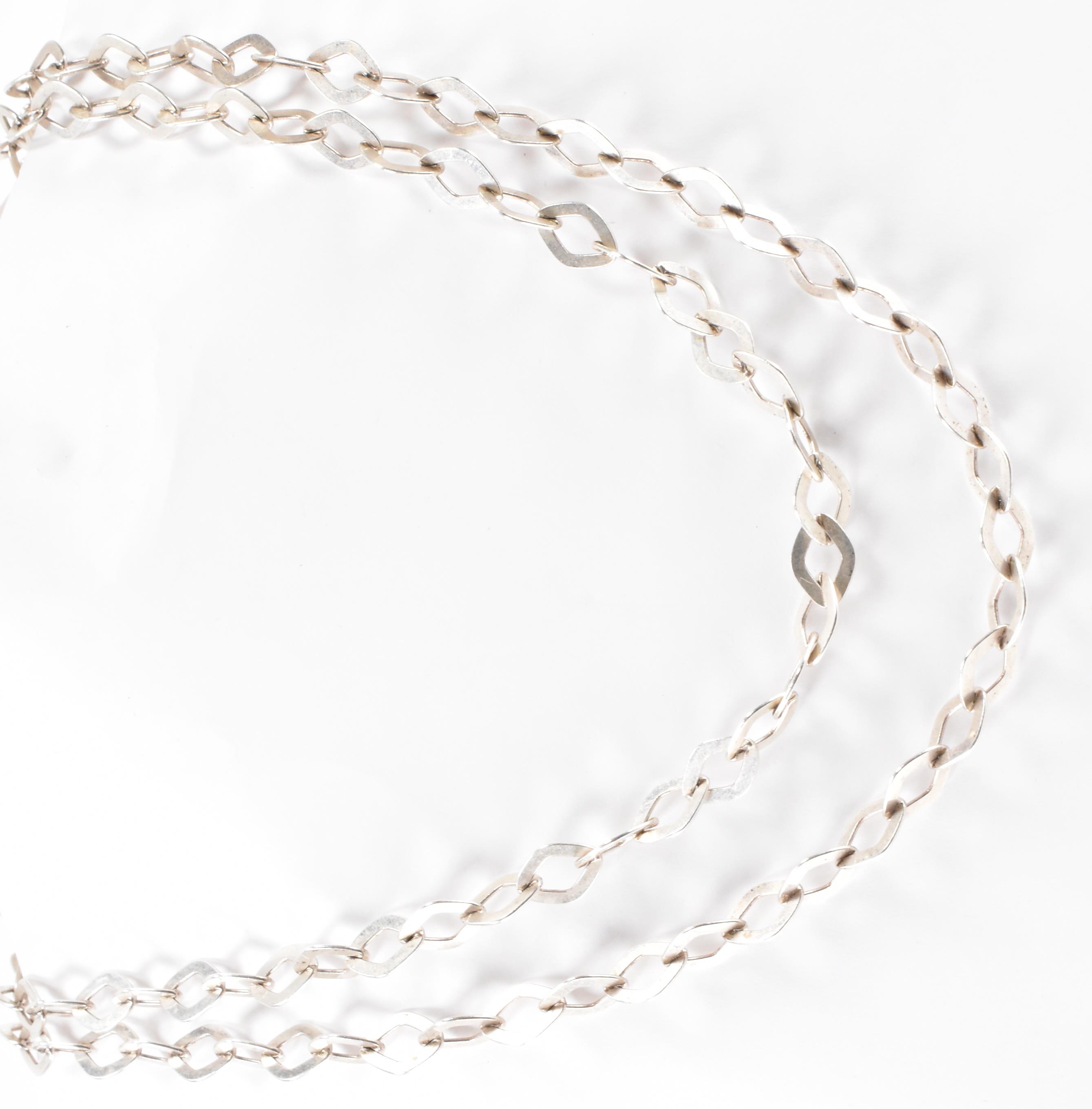 HALLMARKED 925 SILVER MILOR ITALIAN FANCY LINK CHAIN NECKLACE - Image 4 of 4