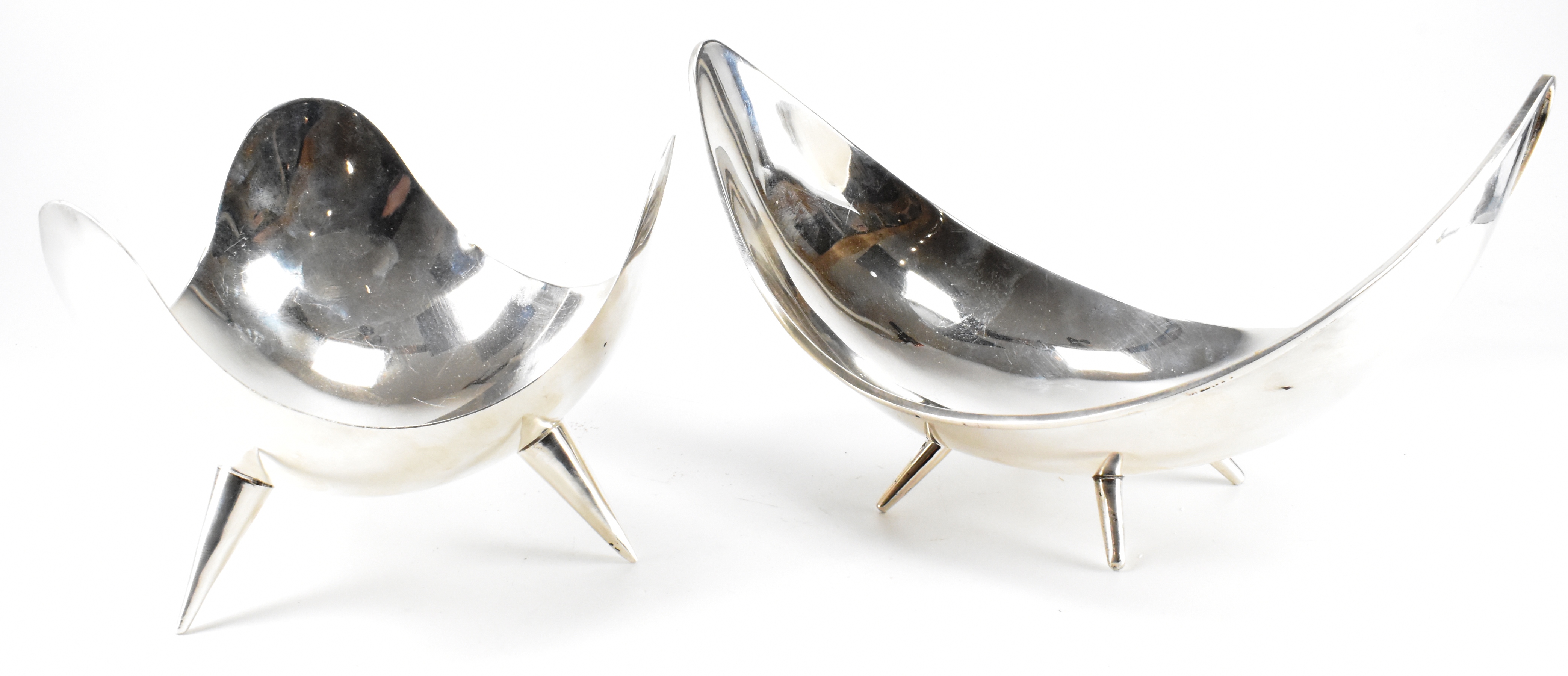 TWO MEXICAN SILVER MINIMALIST BOWLS