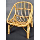 RETRO MID CENTURY BAMBOO EGG SHAPED CHILDRENS CHAIR