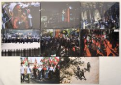 SET OF CANVAS PHOTOGRAPHS DEPICTING THE 2021 MYANMAR PROTESTS