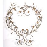 CONTEMPORARY WIRE WORKED HEART SHAPED CANDELABRA