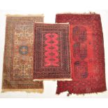 THREE VINTAGE TURKISH & PERSIAN RUGS