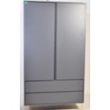 LARGE CONTEMPORARY WARDROBE IN A BLUE COLOURWAY