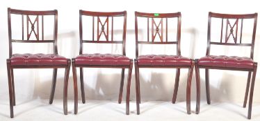 SET OF FOUR REGENCY REVIVAL DINING CHAIRS