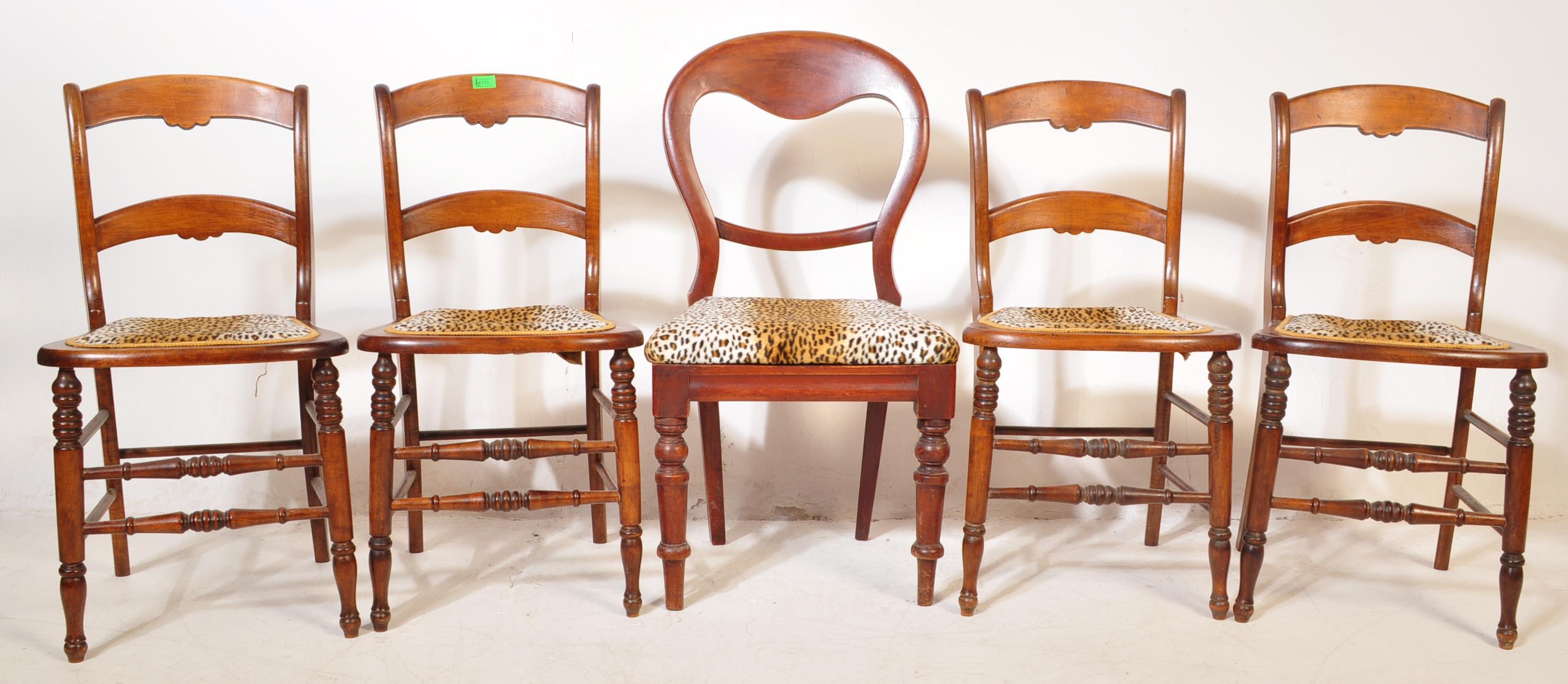 HARLEQUIN COLLECTION OF 19TH CENTURY VICTORIAN DINING CHAIRS