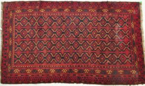 AN EARLY 20TH CENTURY ISLAMIC TURKOMAN SUZANY FLOOR RUG