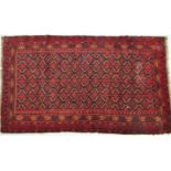 AN EARLY 20TH CENTURY ISLAMIC TURKOMAN SUZANY FLOOR RUG