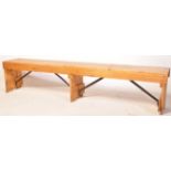 VINTAGE AXMINSTER STYLE REFECTORY BENCH