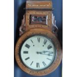 LARGE 19TH CENTURY AMERICAN INLAID WALL CLOCK