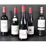 COLLECTION OF FIVE BOTTLES OF FRENCH RED WINE