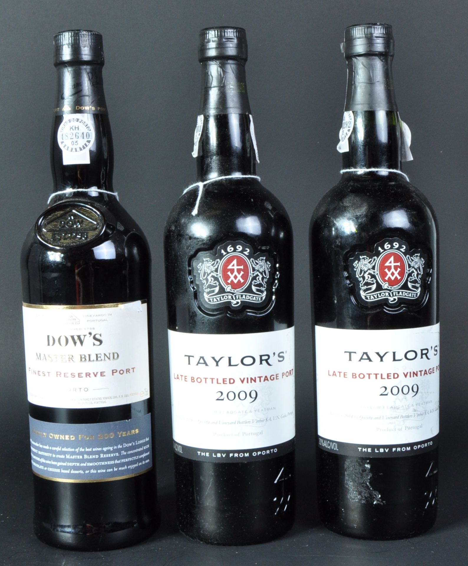 THREE BOTTLES OF VINTAGE PORT