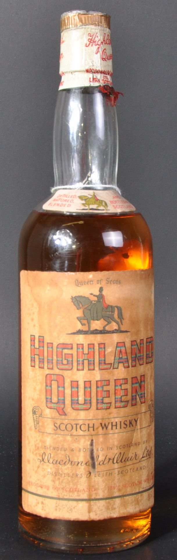 VINTAGE BOTTLE OF HIGHLAND QUEEN SCOTCH WHISKY