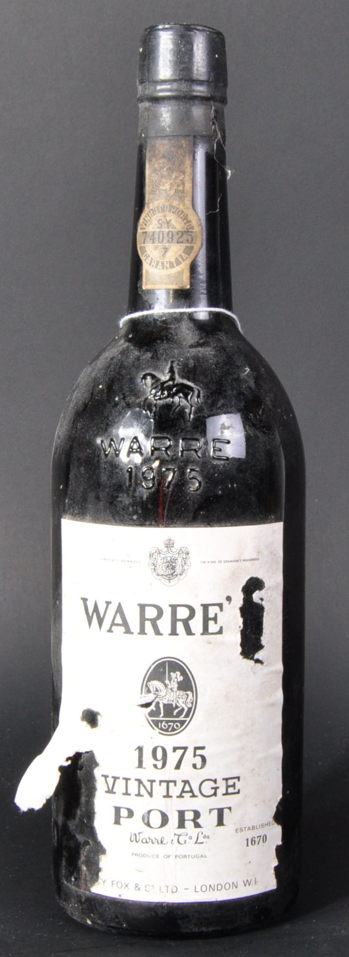 SINGLE BOTTLE OF WARRES 1975 VINTAGE PORT