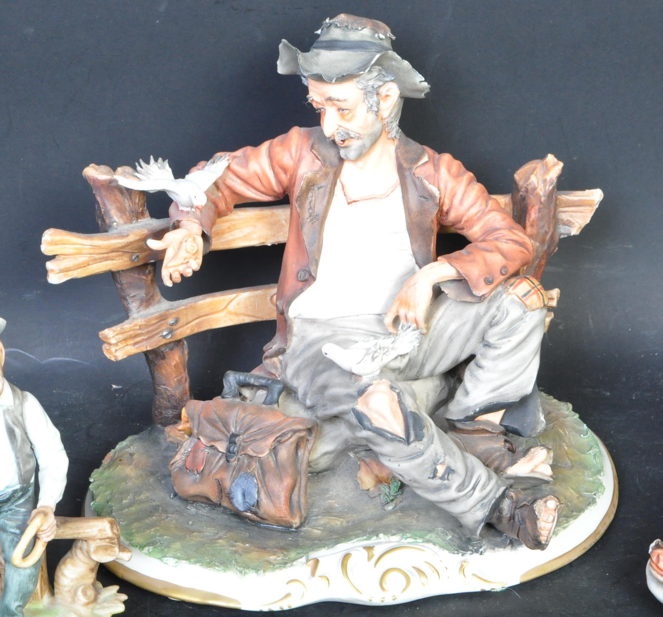 COLLECTION OF FOUR VINTAGE 20TH CENTURY CAPODIMONTE FIGURINES - Image 2 of 4