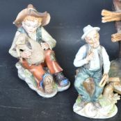 COLLECTION OF FOUR VINTAGE 20TH CENTURY CAPODIMONTE FIGURINES
