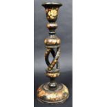 19TH CENTURY PERSIAN KASHMIR CANDLESTICK