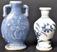 19TH CENTURY CHINESE MONOCHROME BLUE SNUFF BOTTLE