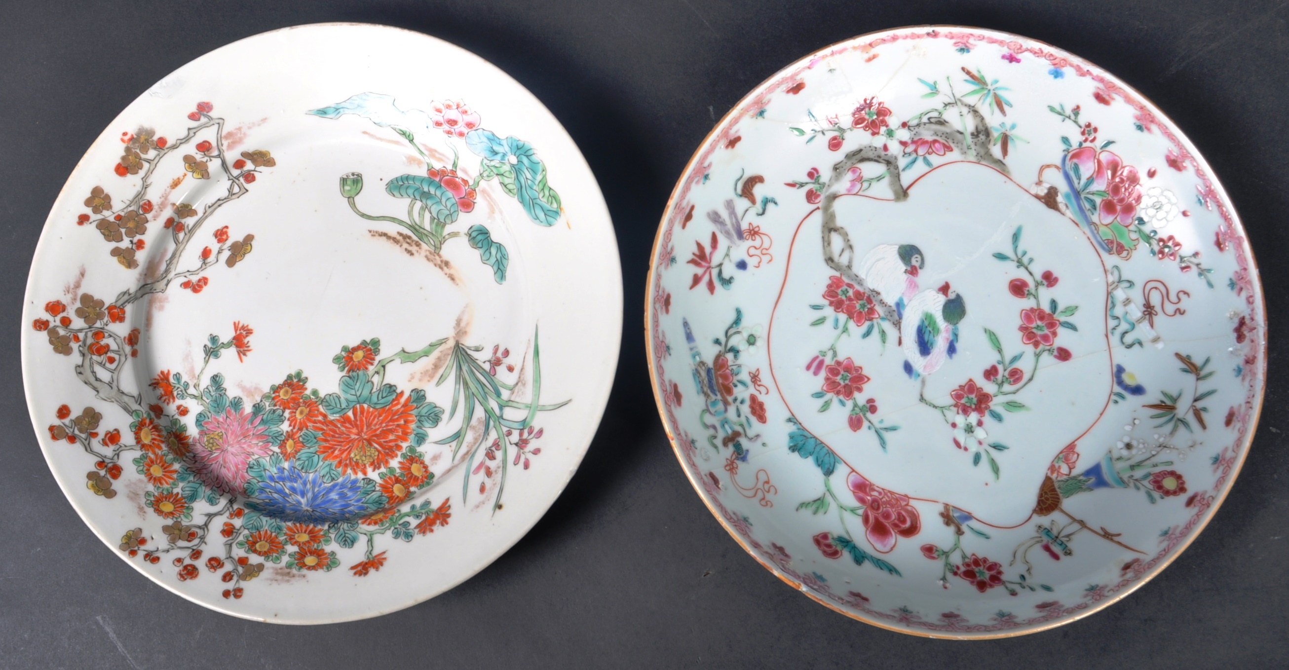 TWO 18TH CENTURY CHINESE QIANLONG PORCELAIN PLATES - Image 3 of 11