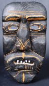 INUIT HAND CARVED ANGMAGSSALIK WOODEN RITUAL MASK