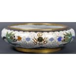 EARLY 20TH CENTURY CHINESE QING DYNASTY CLOISONNÉ BRONZE BOWL