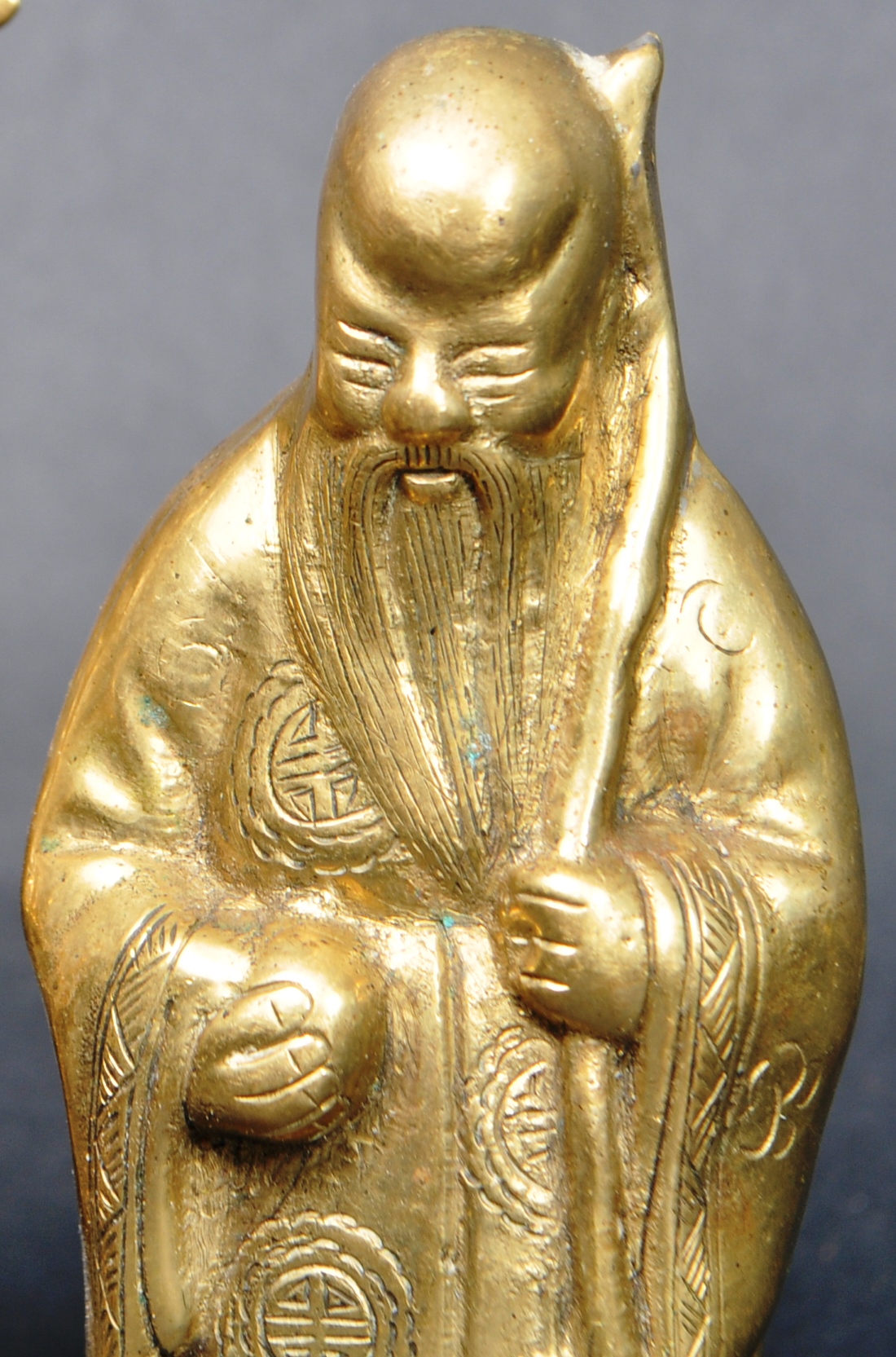 THREE CHINESE REPUBLIC PERIOD BRASS FIGURINES - Image 8 of 12