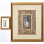 TWO PERSIAN FRAMED PAINTINGS