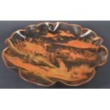19TH CENTURY CHINESE TORTOISE SHELL CENTERPIECE CHARGER