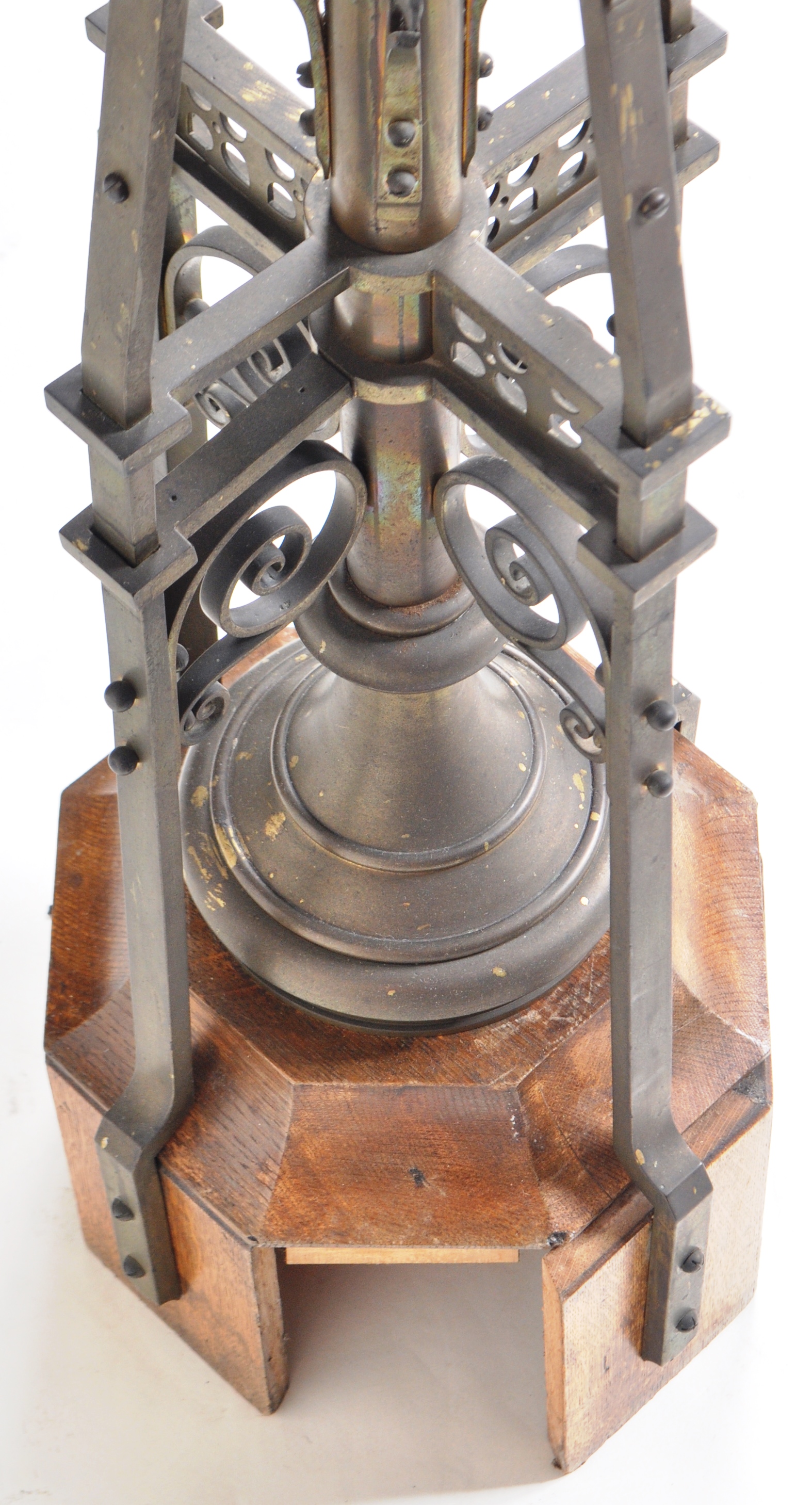 LARGE 19TH CENTURY GOTHIC FLOOR STANDING CANDLESTICK - Image 8 of 8