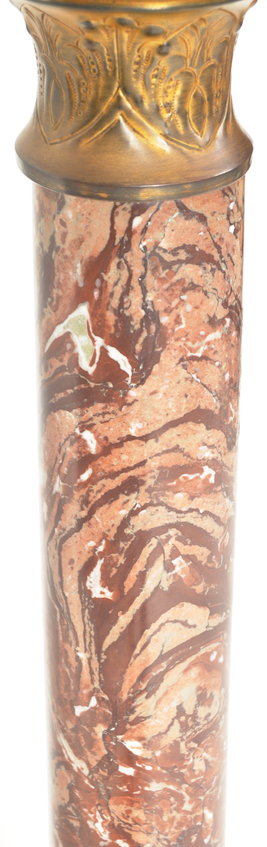 19TH CENTURY VICTORIAN MOTTLED RED AND GREY MARBLE JARDINIERE - Image 5 of 7