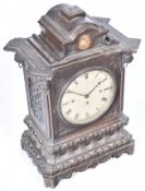 LARGE 19TH CENTURY GOTHIC REVIVAL 8 BELL FUSEE CLOCK