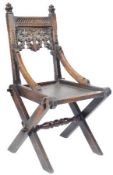 19TH CENTURY VICTORIAN OAK GLASTONBURY GOTHIC HALL CHAIR