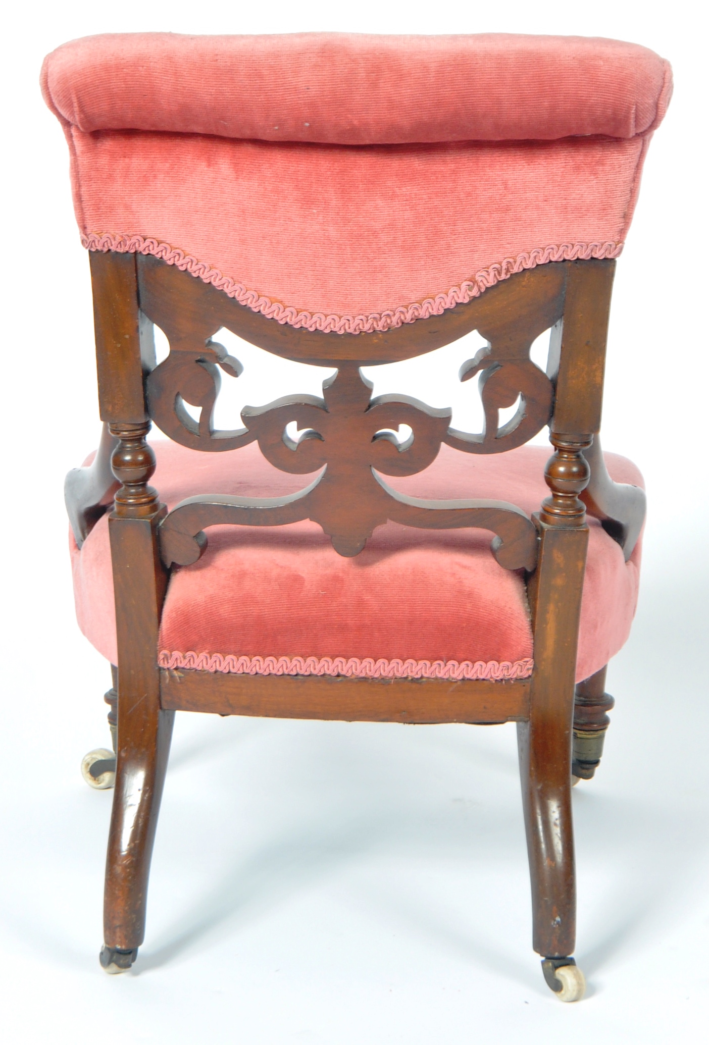 19TH CENTURY VICTORIAN MAHOGANY NURSING CHAIR - Image 7 of 8