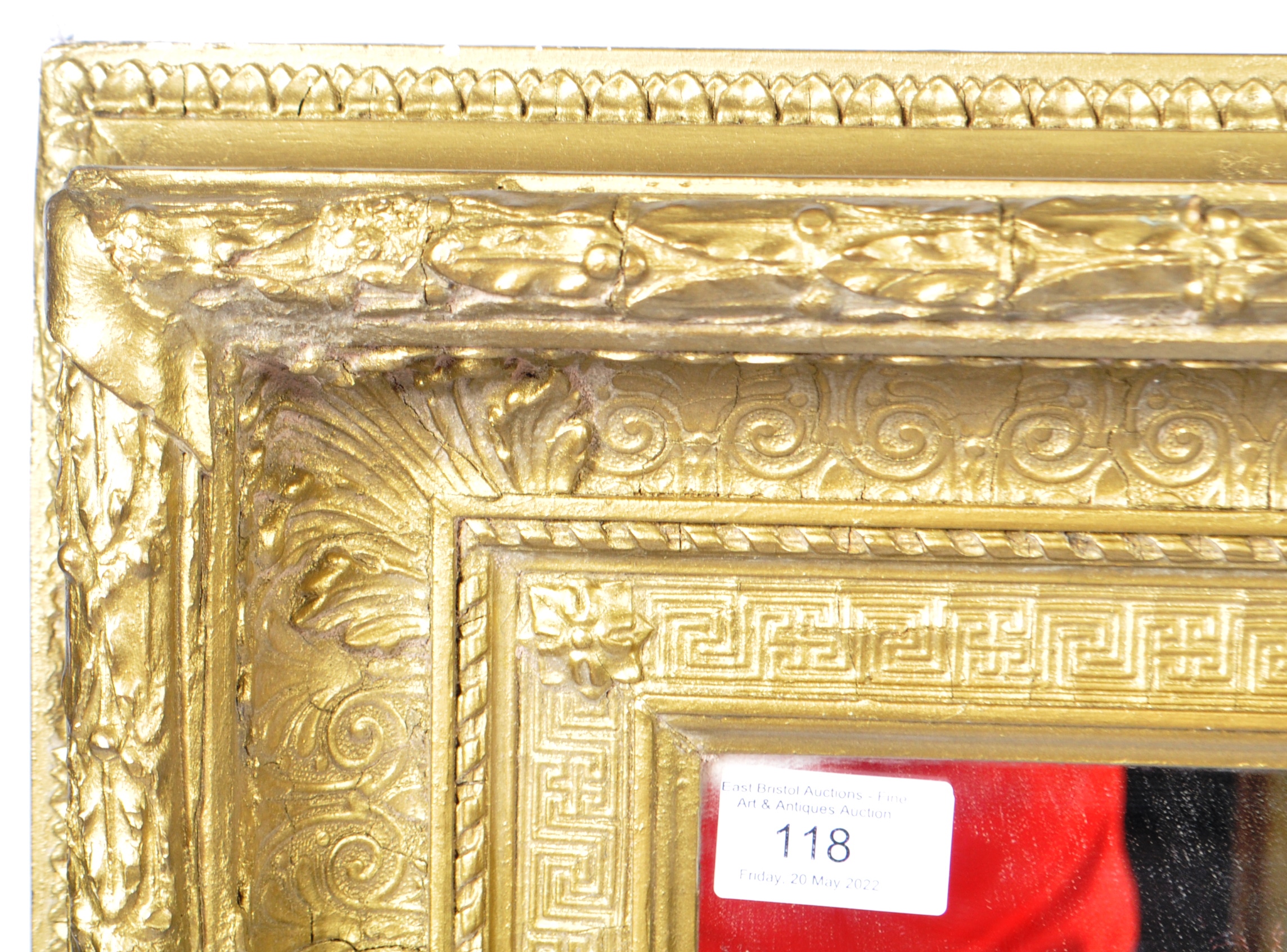 19TH CENTURY LARGE VICTORIAN OVERMANTEL MIRROR - Image 2 of 6