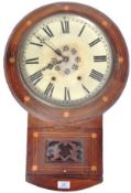 19TH CENTURY AMERICAN ROSEWOOD DROP-DIAL CLOCK