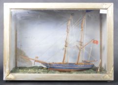 19TH CENTURY CASED MODEL OF A SHIP