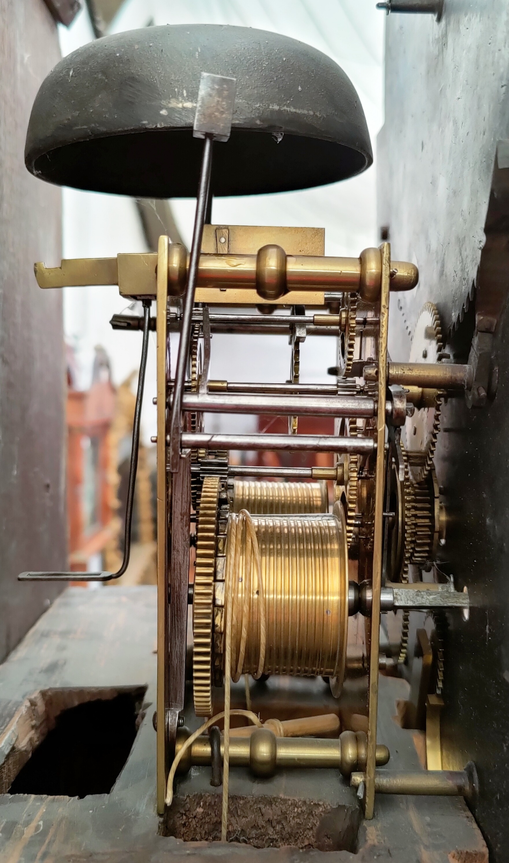 18TH CENTURY GEORGE III MOONPHASE LONGCASE CLOCK - Image 5 of 8