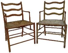 19TH CENTURY WILLIAM BIRCH MANNER PASS THROUGH CHAIRS