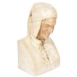 19TH CENTURY ITALIAN GRAND TOUR ALABASTER DANTE BUST