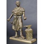 19TH CENTURY BRONZE BLACKSMITH FIGURINE