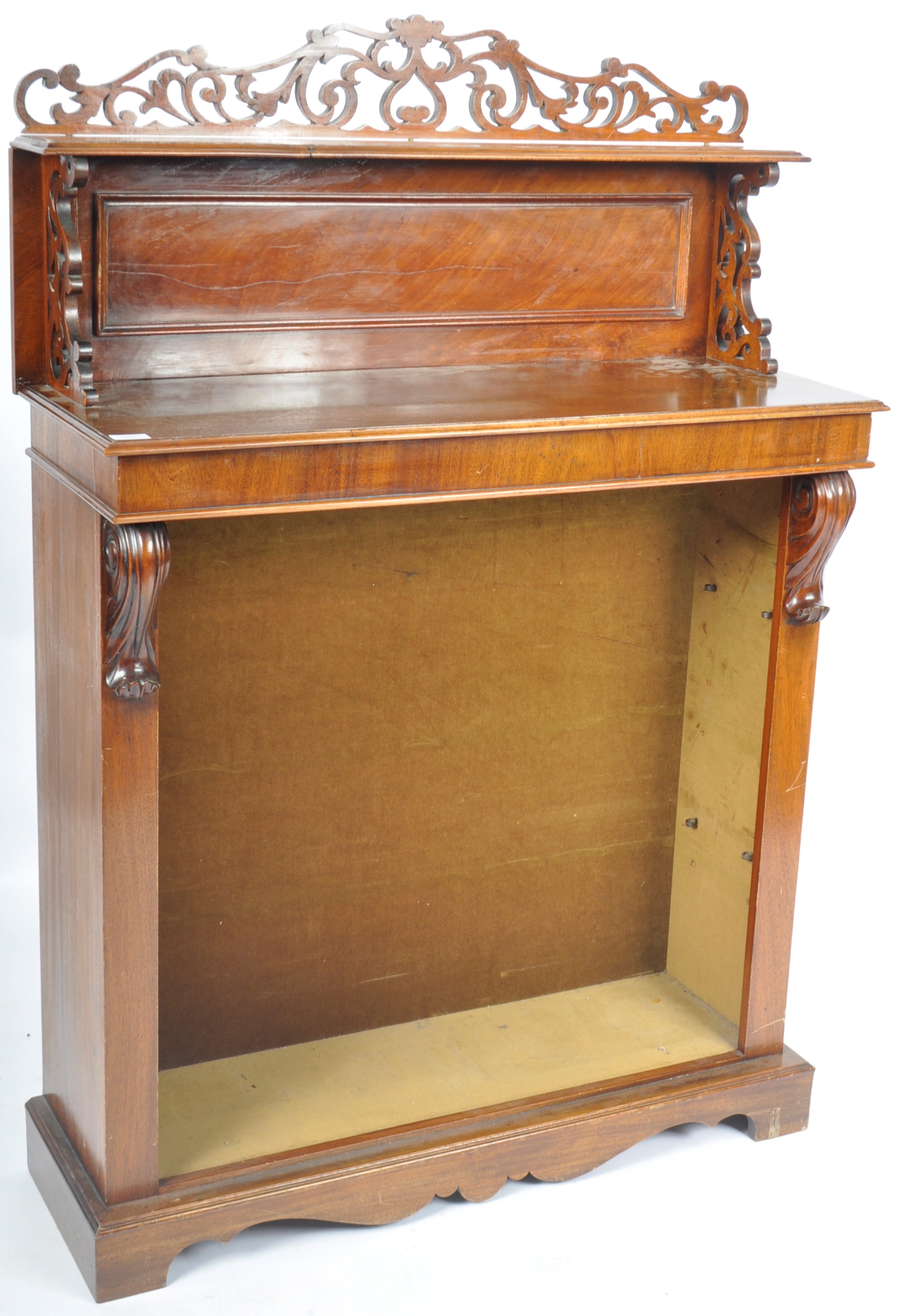 19TH CENTURY VICTORIAN MAHOGANY OPEN BOOKCASE - Image 2 of 9