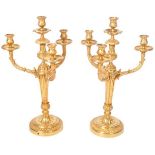 PAIR OF 20TH CENTURY LOUIS XVI MANNER CANDELABRAS