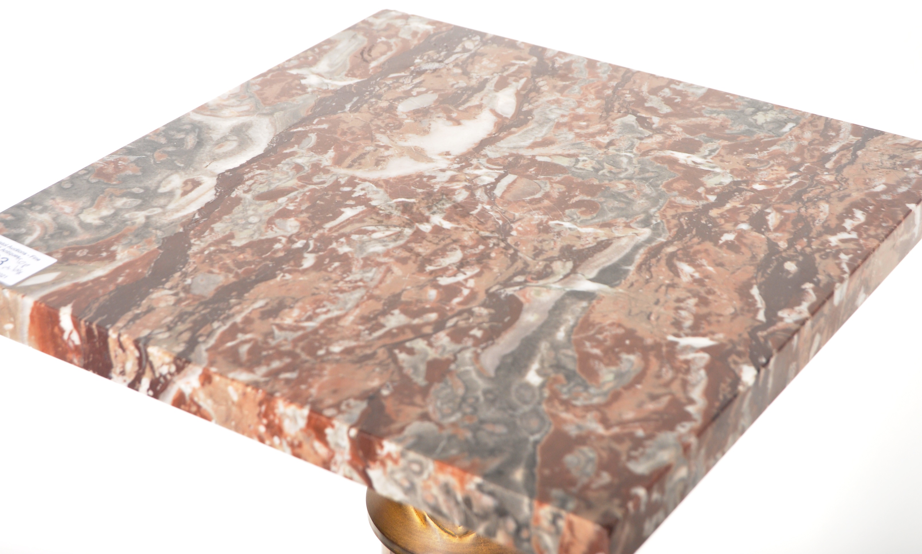 19TH CENTURY VICTORIAN MOTTLED RED AND GREY MARBLE JARDINIERE - Image 3 of 7