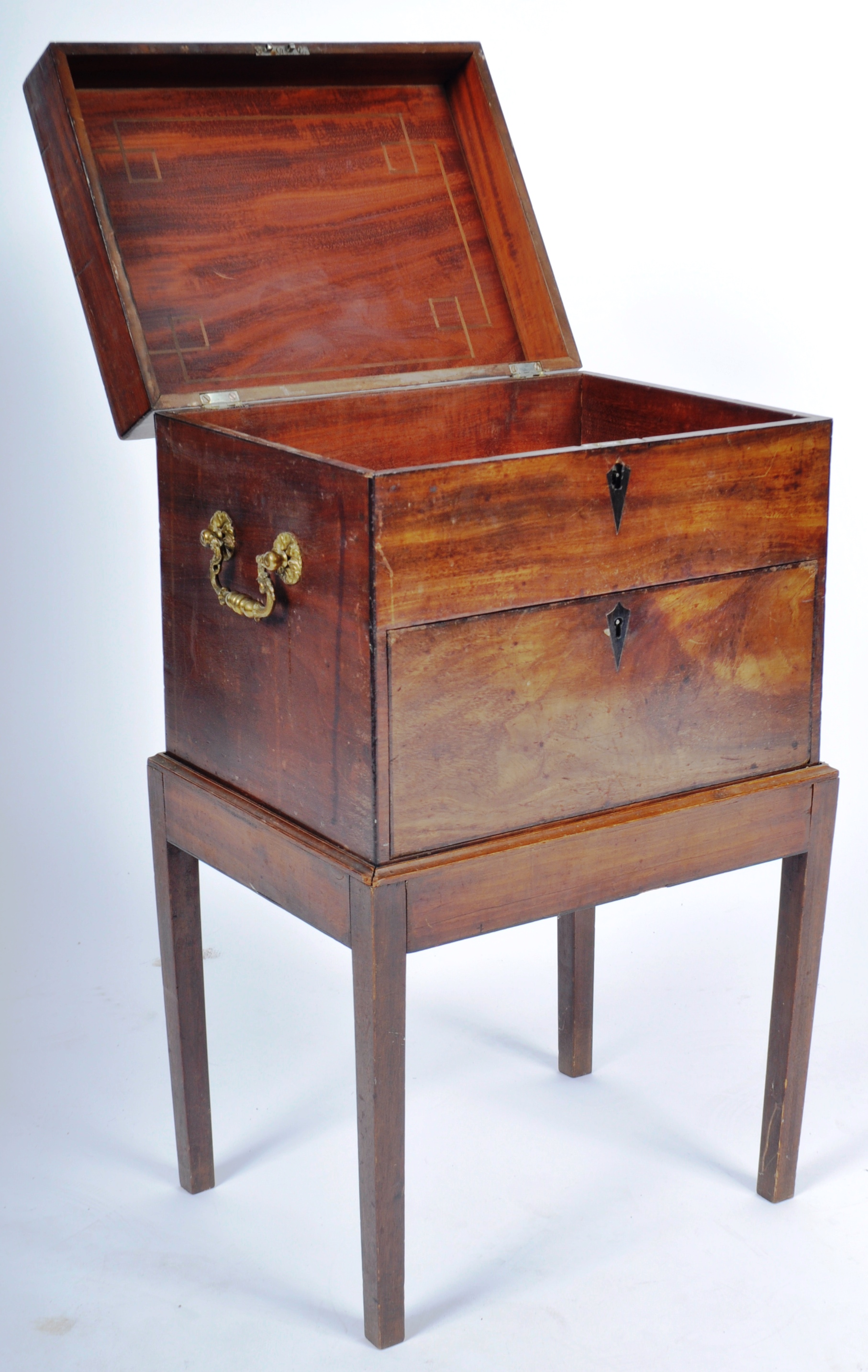 EARLY 19TH CENTURY REGENCY MAHOGANY WORK BOX ON STAND - Image 3 of 5
