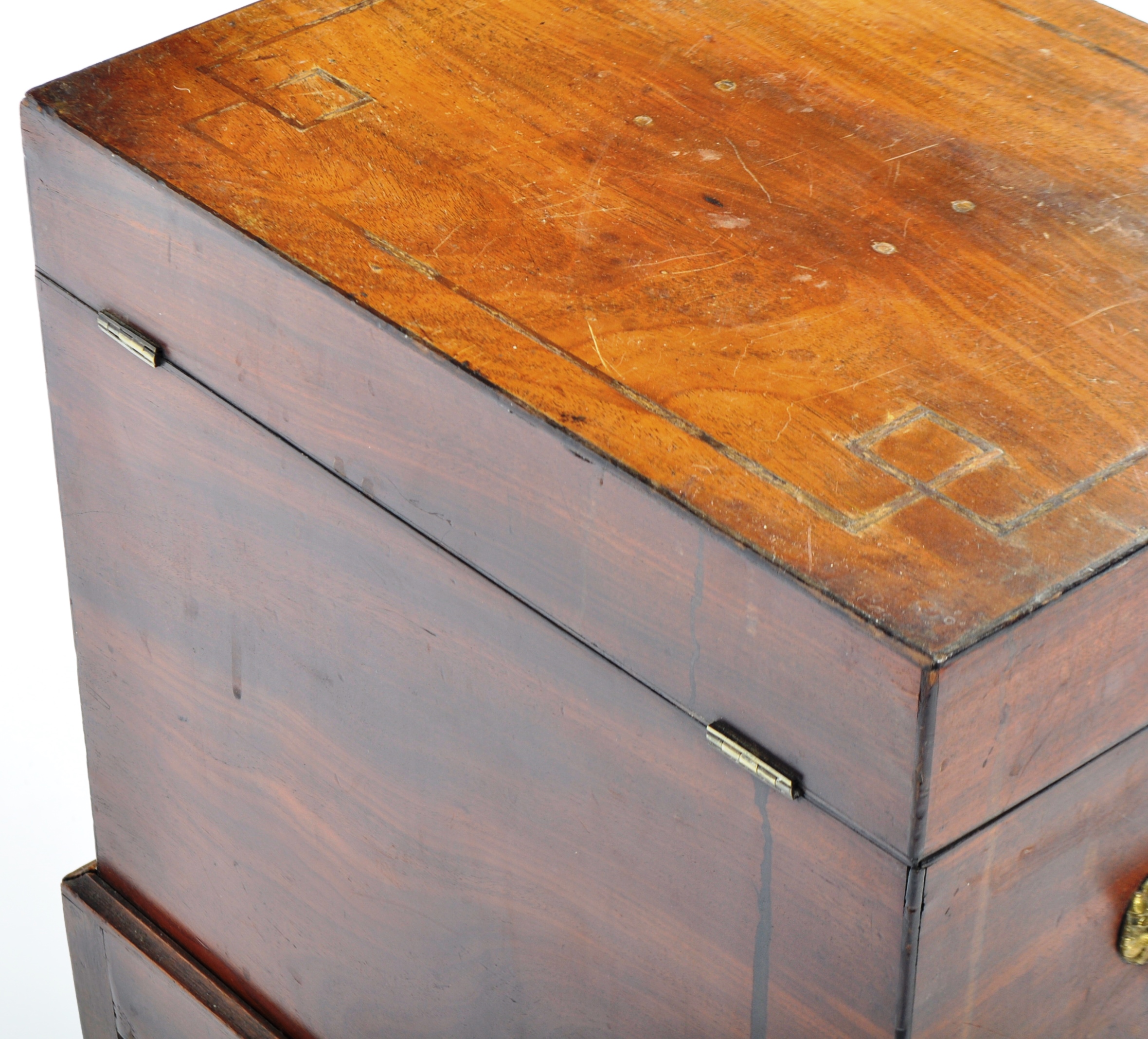 EARLY 19TH CENTURY REGENCY MAHOGANY WORK BOX ON STAND - Image 5 of 5