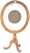 19TH CENTURY OAK AND BRASS CIRCULAR DINNER GONG