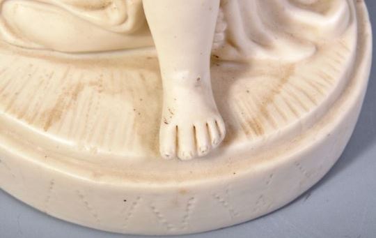 19TH CENTURY PARIAN WARE FIGURE OF A YOUNG CHILD - Image 4 of 6