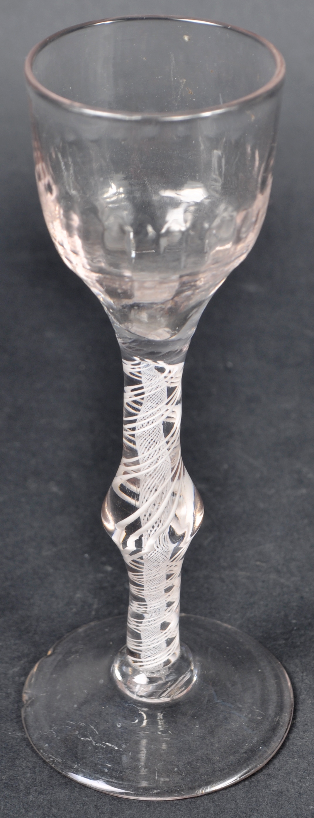 18TH CENTURY GEORGE III MULTI SPIRAL AIR TWIST WINE GLASS - Image 6 of 7