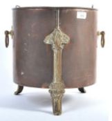 19TH CENTURY BRASS AND COPPER WINE COOLER IN THE CLASSICAL TASTE