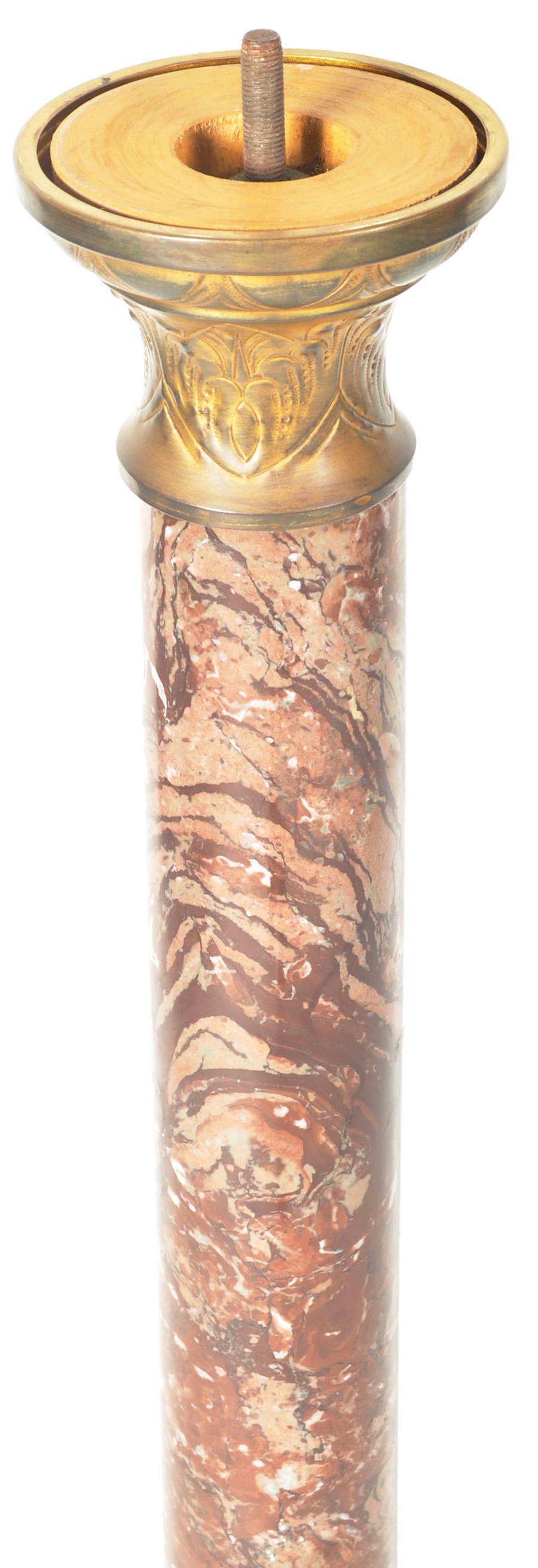 19TH CENTURY VICTORIAN MOTTLED RED AND GREY MARBLE JARDINIERE - Image 7 of 7