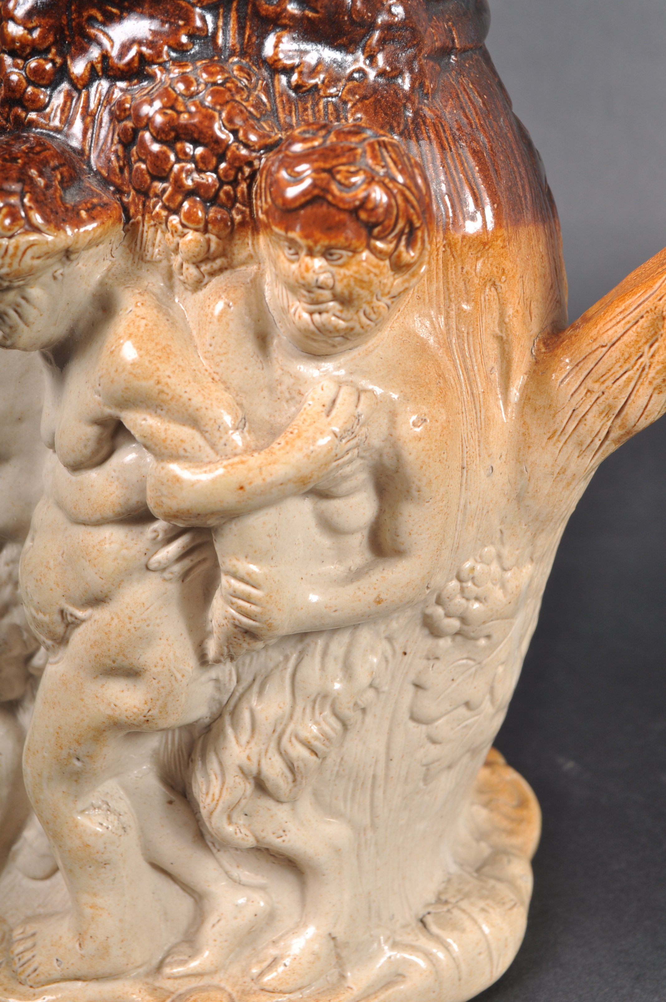 19TH CENTURY BRAMPTON SALT GLAZED SATYR JUG - Image 5 of 9